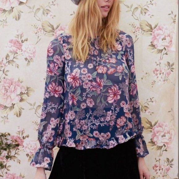 For Love and Lemons Floral Back Closure Blouse (XS) - Picture 16 of 16